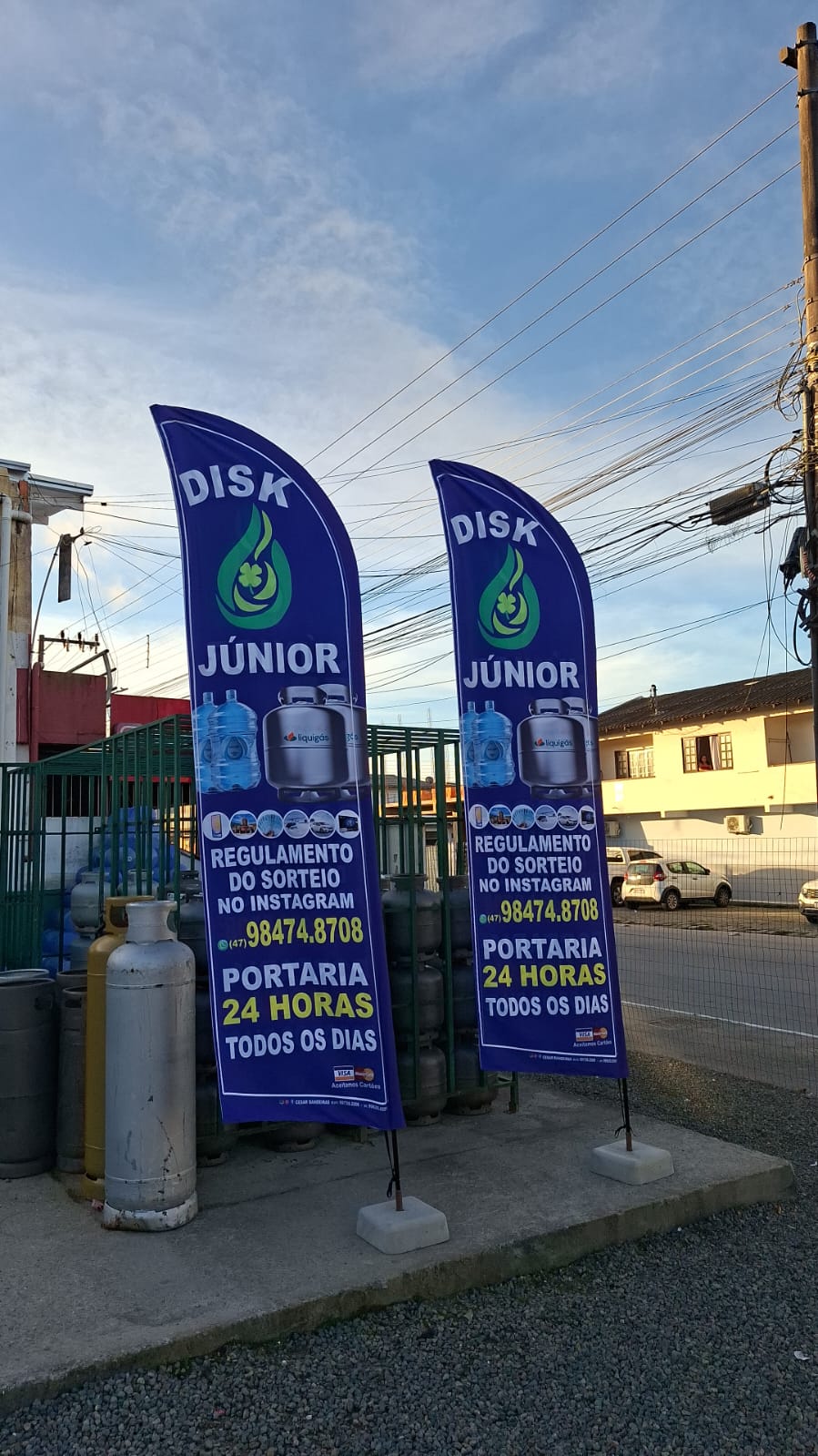 Windflag tamanho médio em ação